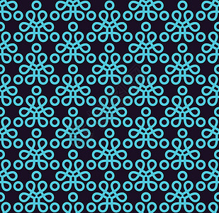 线条和卷曲的轮廓 线性抽象b打印白色曲线装饰花纹节点网格织物星星蓝色图片