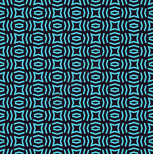 矢量无缝图案 现代时尚线性纹理 重复带有线性元素的几何砖块网格编织蓝色包装装饰窗饰织物平铺奢华打印背景图片