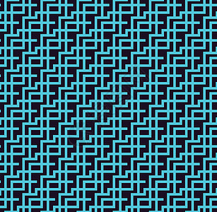 矢量无缝模式 现代时尚线性线性纹理 重复窗饰地毯网格菱形装饰品织物六边形打印蓝色奢华背景图片