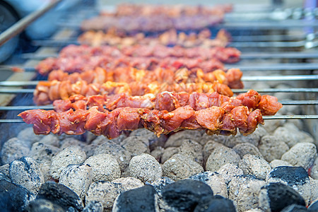 Kebap在烧烤木炭食物派对炙烤午餐美食火鸡街道烹饪餐厅图片