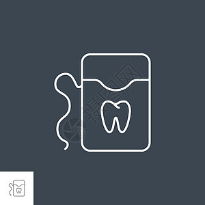 牙线线图标牙医口服医学化妆品牙刷空腔盒子凹痕流动牙齿图片
