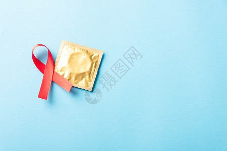 艾滋病毒 艾滋病癌症认识和避孕套的红领带标志预防环形机构世界蓝绿色生活性别活动丝带蓝色图片