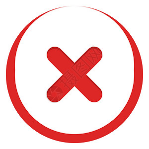 错误标记 十字标记 拒绝 不批准 否 错误 不任务插图选择白色黑色技术中风失败刷子表决图片
