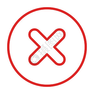 错误标记 十字标记 拒绝 不批准 否 错误 不白色失败中风技术刷子绘画商业表决任务插图图片