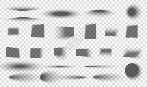 现实的圆形阴影 有软边缘 灰色圆形和奥瓦尔阴影在透明的背景中被孤立图片