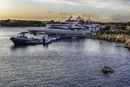 波多塞尔沃港 科斯塔斯梅拉尔达中心 意大利撒丁岛游艇旅行旅游海岸码头假期风景支撑奢华港口图片