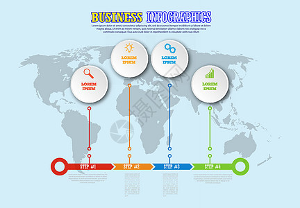 带有视觉图标的Infographic模板商业空白行动动力学命令训练战略金融草图营销背景图片