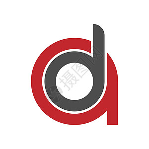 字母 A 和 D 标志 品牌或标签的简单设计图片