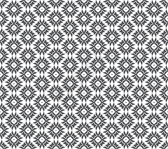 重覆几何黑白纹理 几何装饰等分形图案 无缝结构图案黑色创造力白色马赛克条纹圆圈三角形正方形插图装饰品图片