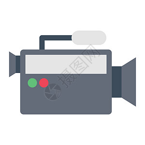 录音机视频技术卷轴幻灯片黑色电视记录照片插图摄像机图片