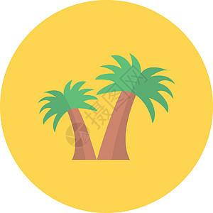树绿色植物插图棕榈海滩绘画黑色水果椰子情调图片