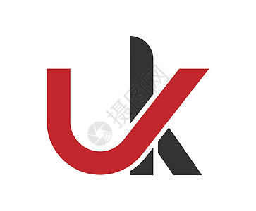 K和U用单行 f 链接的Styl化小写字母K和U图片