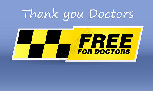 感谢您免费贴上出租车医生的标签图片