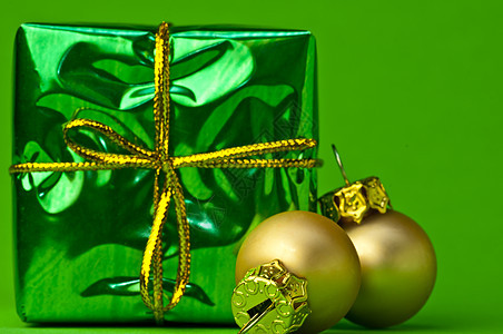 圣诞节礼物快乐派对季节性绿色惊喜背景图片