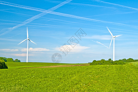 风能创新活力场地涡轮蓝色植物生产天空发电机旋转图片