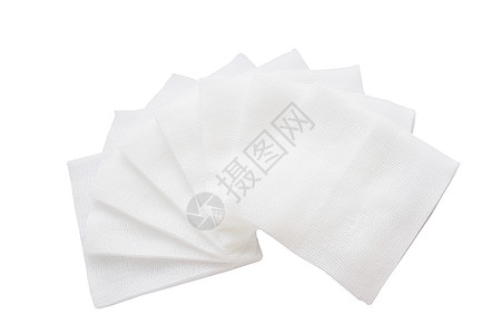 风扇 shape jp 中孤立的白色背景上的一堆垫纱保健卫生软垫纱布疾病纤维折叠手术情况敷料图片