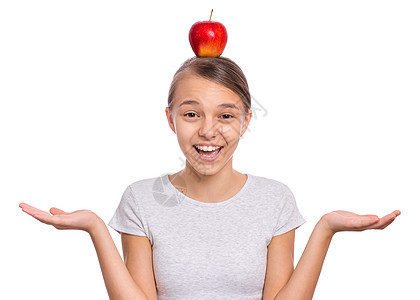 女孩的情感和食物水果饮食牙科快乐乐趣女学生青年成人青少年女性图片