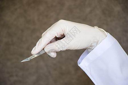 手术刀在医生手里 操作设备 手 手套和刀片危险医院实验室保健外科工作室解剖学工具乐器药品图片