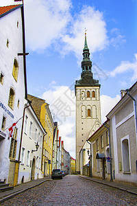 塔林圣尼古拉教堂 爱沙尼亚福音路透教会 塔林旧城建筑外观;Tallinn老城图片