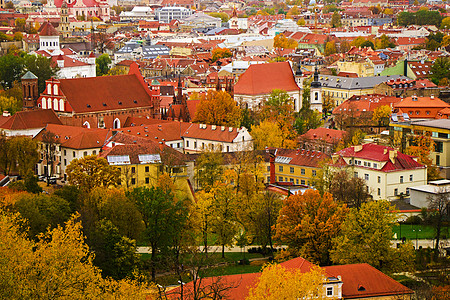 立陶宛维尔纽斯市风景和城市景观街拍建筑学旅游摩天大楼市中心文化历史名城地标中心图片