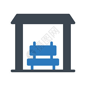 公共汽车站台车站设计旅行运输通勤者巴士插图平面城市座位图片