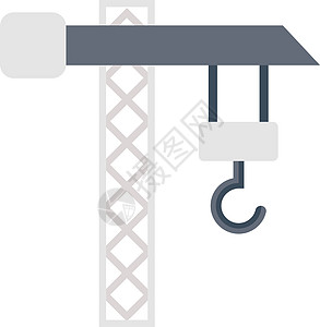 钩机械工作插图白色工业机器艺术工程重量电缆图片