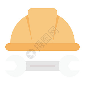 工程师工具工作工业矿工工人安全帽工程帽子扳手插图图片