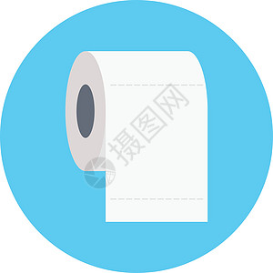 卷卫生间厕所卫生创造力管子宽度白色洗手间浴室插图图片