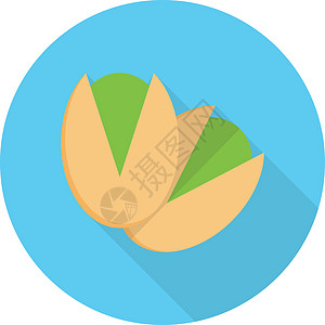 干果食物叶子黑色开心果图标绿色坚果小吃标识插图背景图片