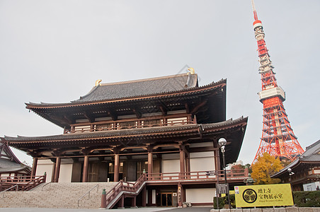 2018年12月1日 Zoj附近东京塔的景象背景图片