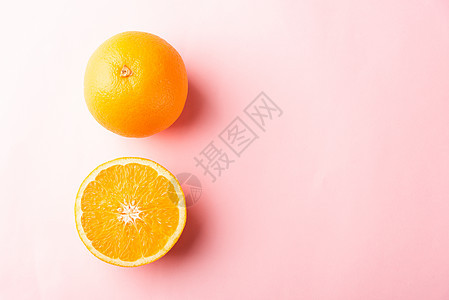 新鲜半橙子水果切片和全橘子摄影饮食农业柚子工作室果汁食物蔬菜叶子圆圈图片