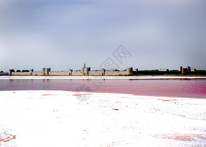 Aigues 摩多尔特古董城市工业全景城堡色彩盐水图片