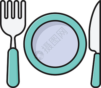 刀宴会午餐厨房餐具食物用餐餐厅环境白色黑色背景图片