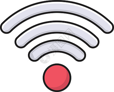 信号网络播客技术插图服务互联网网站电子按钮黑色背景图片