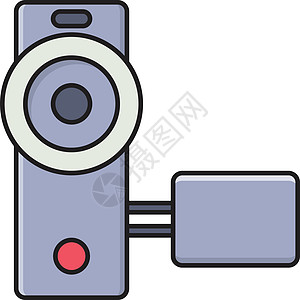电算器黑色网络单反白色摄像机插图视频电视按钮电影图片