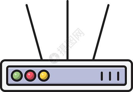 路由器办公室电子上网网络技术中心互联网天线信号插图图片