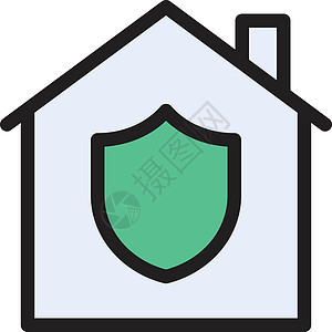 安全警卫虚拟专用网络插图蓝色标识财产保险白色图片