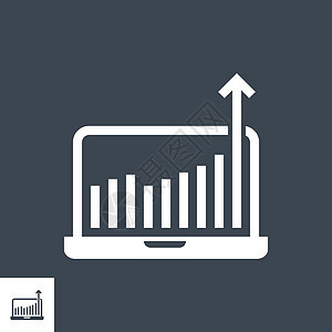 增长流量矢量字形 Ico商业数据互联网网络引擎图表成功速度服务信息图片
