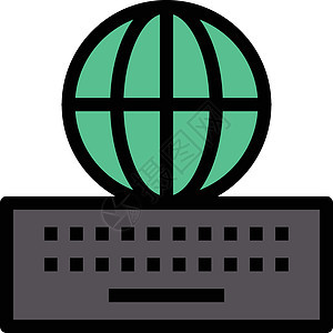 在线黑色中心商业演讲操作技术键盘地球互联网电脑背景图片