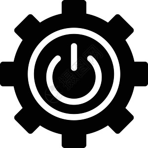 关机网络环境插图电气配置齿轮按钮圆形技术活力图片