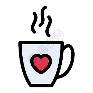 茶饮料食物咖啡卡片插图杯子早餐艺术餐厅白色图片