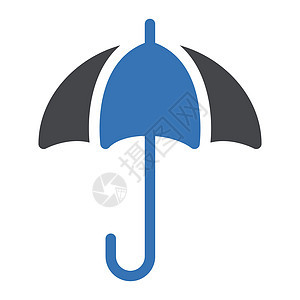 雨黑色季节气候阳伞配饰插图天气下雨气象背景图片