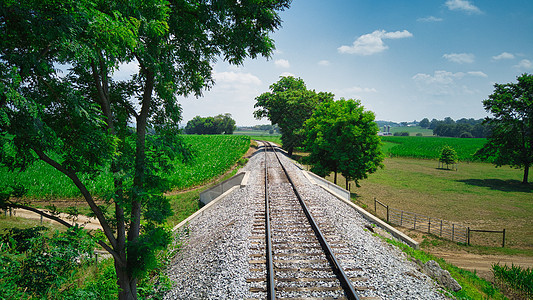 通往特鲁的铁路公路碎石金属天空石头蓝色木头旅行方法赛道枕木图片