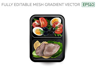 用鸡蛋 奶酪和蔬菜煮的肉 放在午餐盒里烹饪饭盒午餐火鸡美食饮食贮存盒子营养便当图片