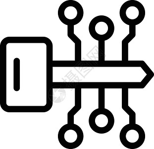 币货币立方体钥匙插图金融安全数据交易技术公司投资背景图片