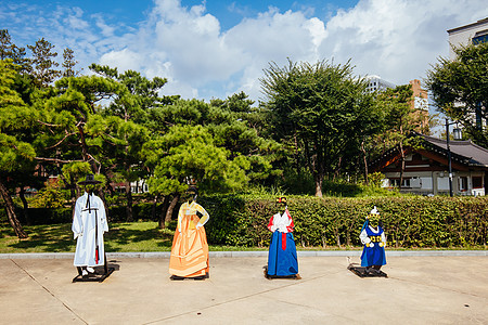 韩国南韩村花园历史性建筑学游客邻里旅行城市文化地标市中心图片