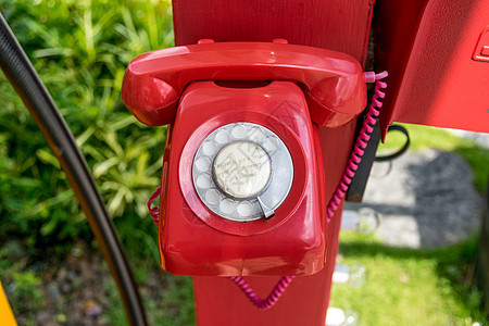 古董电话数字红色技术办公室情况塑料绳索旋转电缆渲染图片