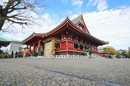 浅草寺地标灯笼国家网关宝藏传统天空游客建筑学照明背景图片