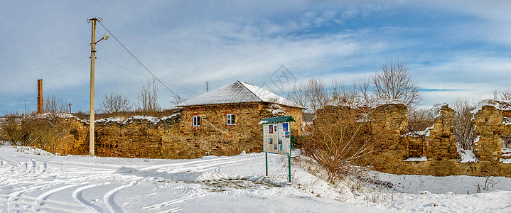乌克兰Mykulyntsi村旧城堡废墟旅游旅行建筑历史建筑学图片