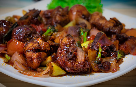 斯里兰卡餐厅盘子辣椒美食油炸午餐食谱胡椒蔬菜恶作剧图片